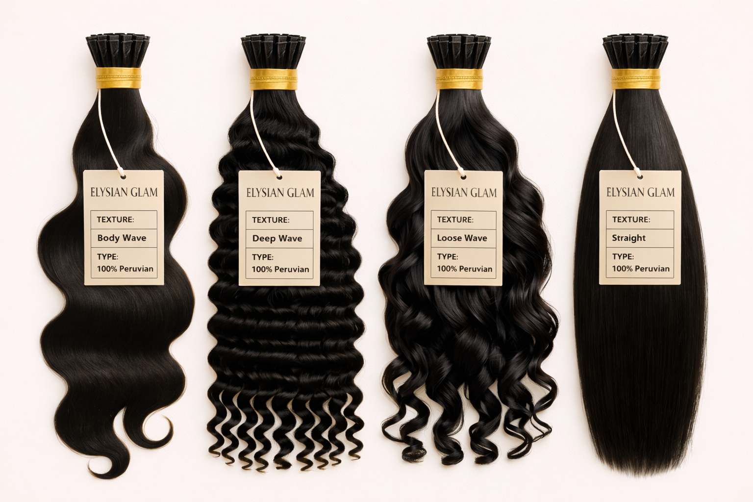 Elysian Precision™ K-Fusion Microlinks: K-Tip (Keratin Fusion) Microlinks · Heat-Applied · Best for Thick Hair