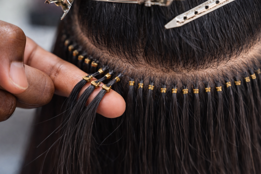 Elysian Precision K-Fusion Microlinks: K-Tip (Keratin Fusion) Microlinks · Heat-Applied · Best for Thick Hair