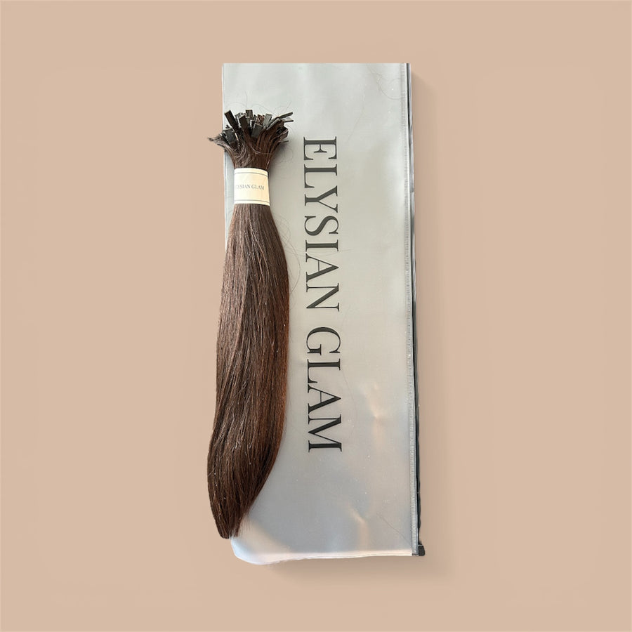 Elysian Precision K-Fusion Microlinks: K-Tip (Keratin Fusion) Microlinks · Heat-Applied · Best for Thick Hair